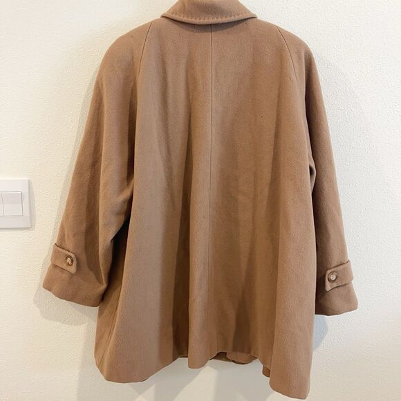 Vintage Pendleton Coat 22W Brown 100% Wool Collared Minimalist Midlength *Flawed - Picture 14 of 15